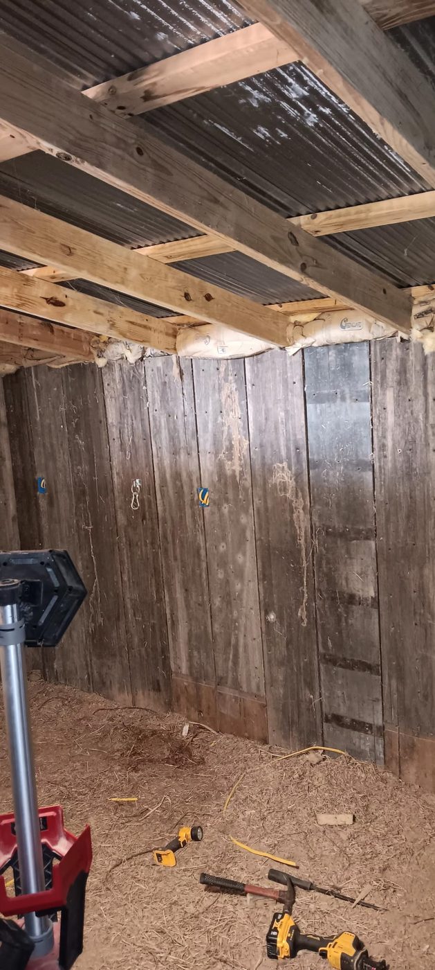 Outlet boxes rough-in on a wood-framed structure
